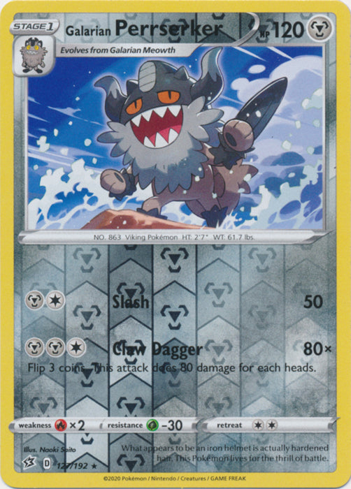 Galarian Perrserker - 127/192 - Rare - Reverse Holo available at 401 Games Canada