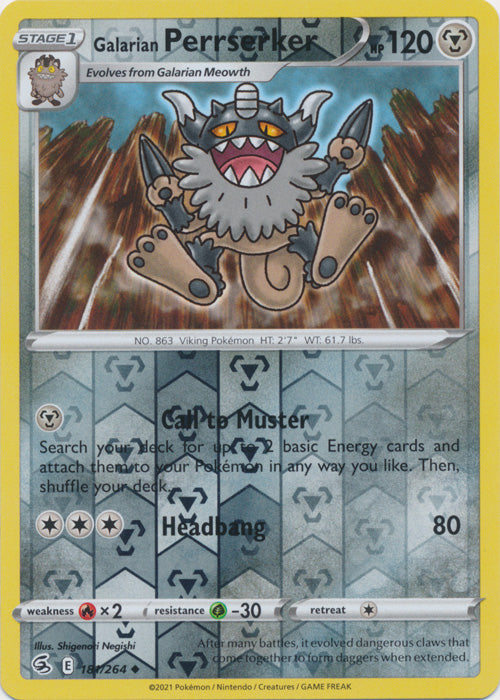 Galarian Perrserker - 181/264 - Uncommon - Reverse Holo available at 401 Games Canada