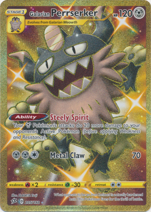 Galarian Perrserker - 205/192 - Secret Rare available at 401 Games Canada