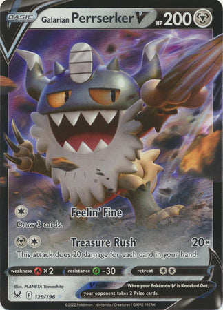 Galarian Perrserker V - 129/196 - Ultra Rare available at 401 Games Canada