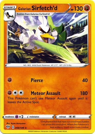 Galarian Sirfetch'd - 098/189 - Rare available at 401 Games Canada