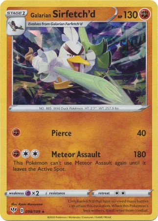 Galarian Sirfetch'd - 098/189 - Shattered Holo Rare - Theme Deck Exclusive available at 401 Games Canada