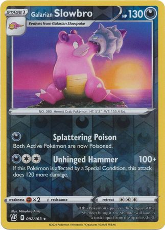 Galarian Slowbro - 092/163 - Rare - Reverse Holo available at 401 Games Canada