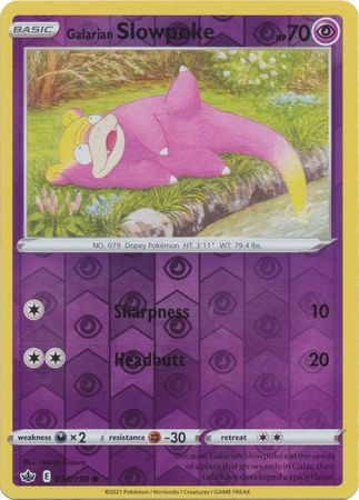 Galarian Slowpoke - 054/198 - Common - Reverse Holo available at 401 Games Canada