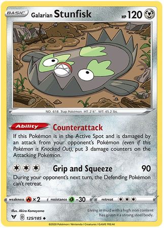 Galarian Stunfisk - 125/185 - Uncommon available at 401 Games Canada