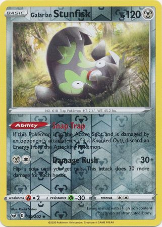 Galarian Stunfisk - 132/202 - Uncommon - Reverse Holo available at 401 Games Canada