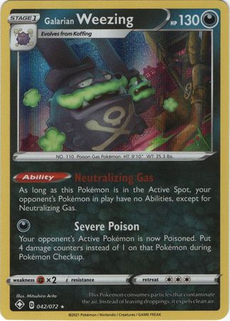 Galarian Weezing - 042/072 - Holo Rare available at 401 Games Canada