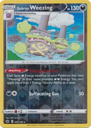 Galarian Weezing - 096/198 - Rare - Reverse Holo available at 401 Games Canada