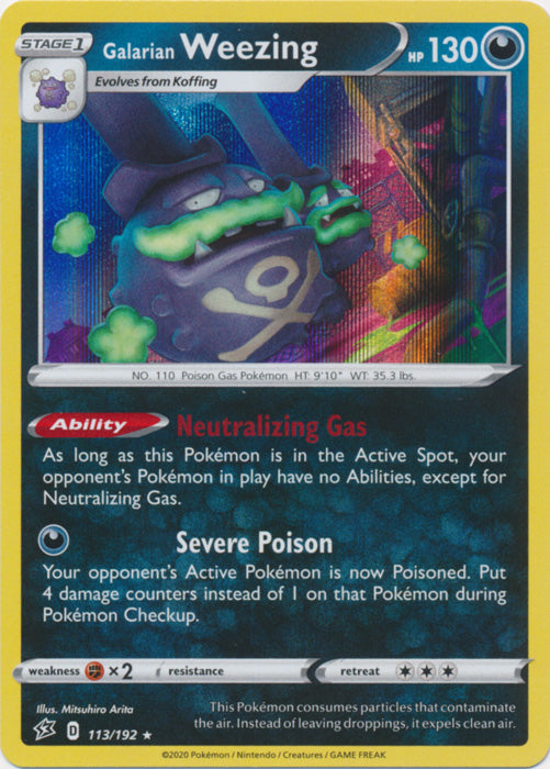 Galarian Weezing - 113/192 - Holo Rare available at 401 Games Canada