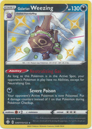 Galarian Weezing - SV077/SV122 - Shiny Rare available at 401 Games Canada