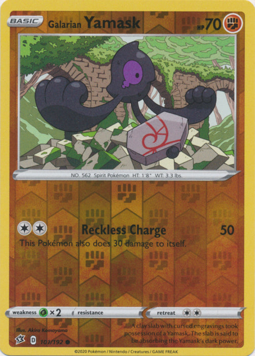 Galarian Yamask - 101/192 - Common - Reverse Holo available at 401 Games Canada