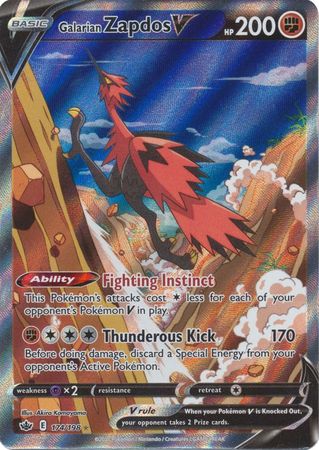 Galarian Zapdos V - 174/198 - Alternate Art Ultra Rare available at 401 Games Canada