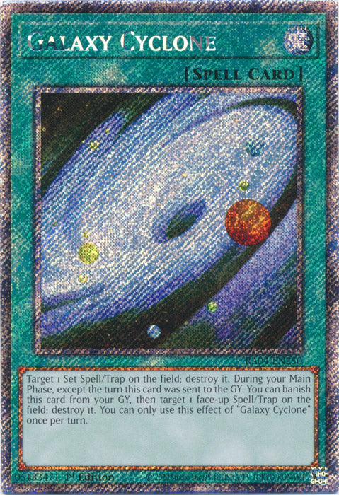 Galaxy Cyclone (Platinum Secret Rare) - RA04-EN250 - Platinum Secret Rare - 1st Edition