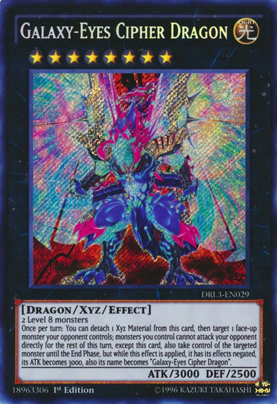 Galaxy-Eyes Cipher Dragon - DRL3-EN029 - Secret Rare - 1st Edition available at 401 Games Canada