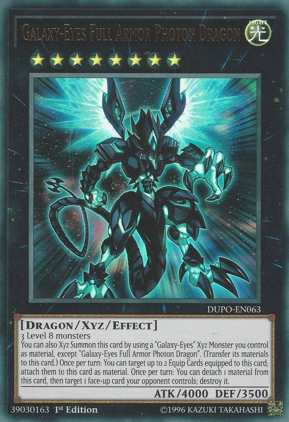 Galaxy-Eyes Full Armor Photon Dragon - DUPO-EN063 - Ultra Rare - 1st Edition available at 401 Games Canada