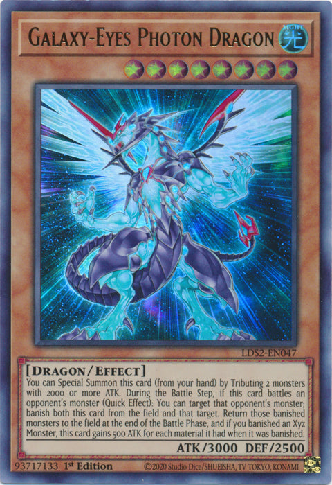 Galaxy-Eyes Photon Dragon (Blue) - LDS2-EN047 - Ultra Rare - 1st Edition available at 401 Games Canada