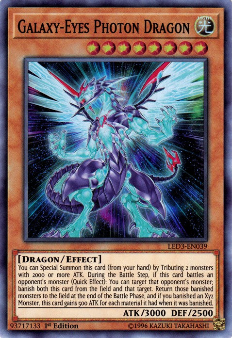 Galaxy-Eyes Photon Dragon - LED3-EN039 - Super Rare - 1st Edition available at 401 Games Canada
