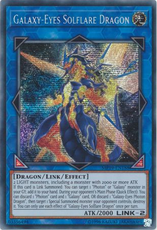 Galaxy-Eyes Solflare Dragon - MP19-EN188 - Prismatic Secret Rare - Unlimited available at 401 Games Canada