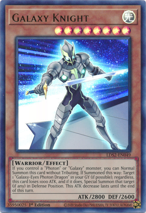 Galaxy Knight (Purple) - LDS2-EN049 - Ultra Rare - 1st Edition available at 401 Games Canada
