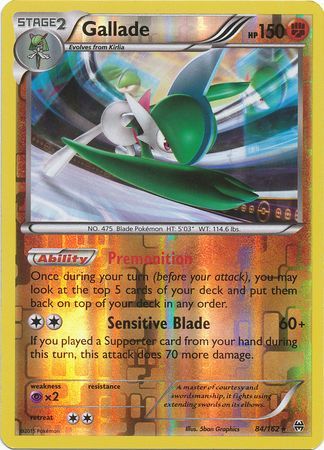 Gallade - 84/162 - Holo Rare - Reverse Holo available at 401 Games Canada