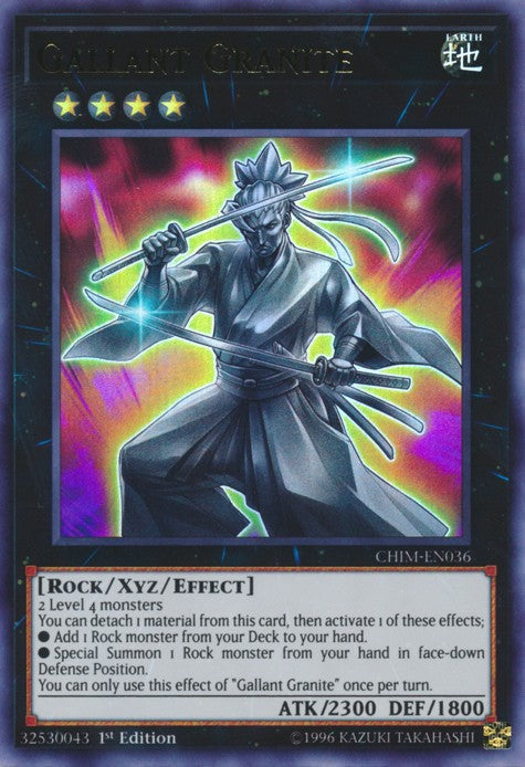 Gallant Granite - CHIM-EN036 - Ultra Rare - 1st Edition available at 401 Games Canada