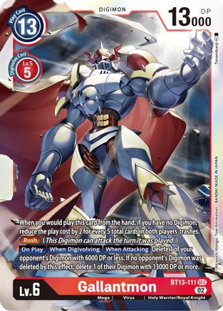 Gallantmon - BT13-111 - Secret Rare available at 401 Games Canada