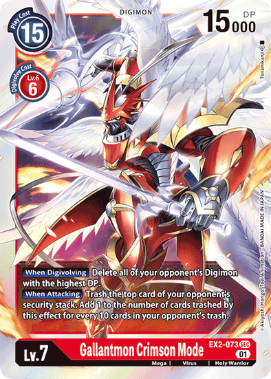 Gallantmon Crimson Mode - EX2-073 - Secret Rare available at 401 Games Canada