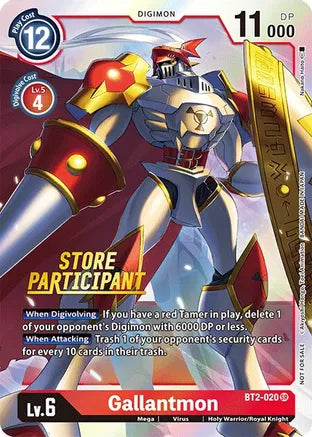 Gallantmon (Store Participant) - BT2-020 - Promo available at 401 Games Canada