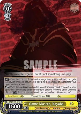 Game Master, Kayaba - SAO/S100-E015 - Common available at 401 Games Canada