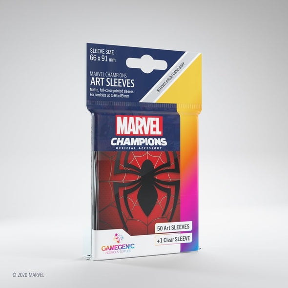 Gamegenic - 50ct 66 x 91mm Marvel Champions Art Sleeves: Spider-Man available at 401 Games Canada