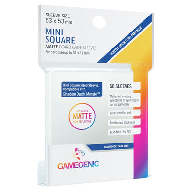 Gamegenic - 50ct Mini Square 53mm x 53mm - Matte Sleeves available at 401 Games Canada