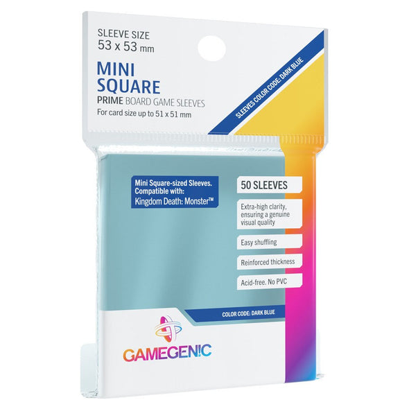 Gamegenic - 50ct Mini Square 53mm x 53mm - Prime Sleeves available at 401 Games Canada