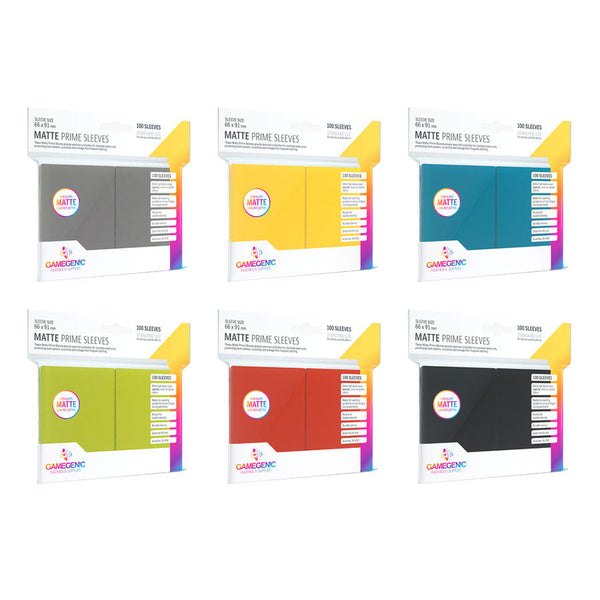 Protège-cartes - Gamegenic - Prime Sleeves - Dos opaque blanc - Format standard 66x91mm - Jeux - Jouets