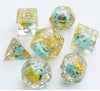 Gamegenic - RPG Dice Set - 7 Piece Set - Embraced Series: Green Skull available at 401 Games Canada