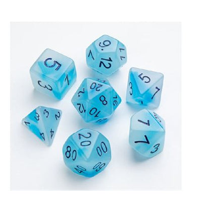 Gamegenic - RPG Dice Set - 7 Piece Set - Glow Series: Icy Crumbs available at 401 Games Canada