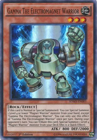 Gamma The Electromagnet Warrior - SDMY-EN003 - Super Rare - 1st Edition available at 401 Games Canada