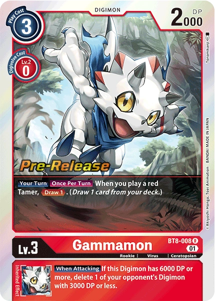 Gammamon - BT8-008 - Rare - Pre-Release Promo available at 401 Games Canada