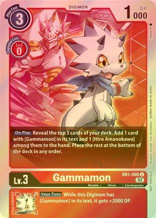 Gammamon (Box Topper) - RB1-005 - Uncommon (Foil) available at 401 Games Canada