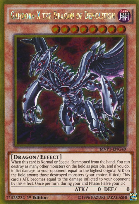 Gandora-X the Dragon of Demolition - MVP1-ENG49 - Gold Rare - 1st Edition available at 401 Games Canada