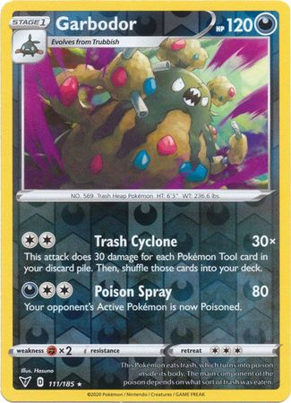 Garbodor - 111/185 - Rare - Reverse Holo available at 401 Games Canada