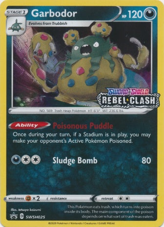 Garbodor - SWSH025 - Pre-Release Promo available at 401 Games Canada