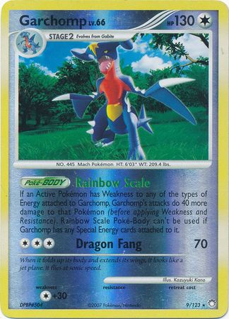 Garchomp - 9/123 - Holo Rare - Reverse Holo available at 401 Games Canada