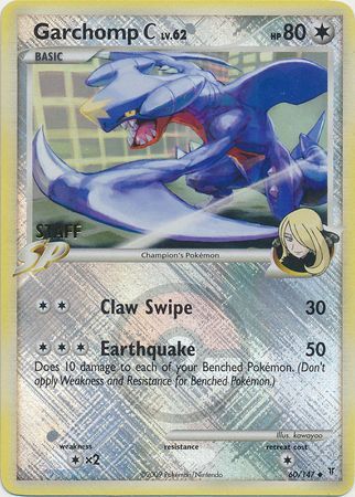 Garchomp C - 60/147 - Promo (Staff Regional Championships 2009-10) available at 401 Games Canada