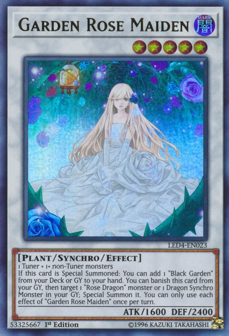 Garden Rose Maiden - LED4-EN023 - Ultra Rare - 1st Edition available at 401 Games Canada