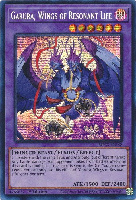 Garura, Wings of Resonant Life - MP23-EN148 - Prismatic Secret Rare - 1st Edition available at 401 Games Canada