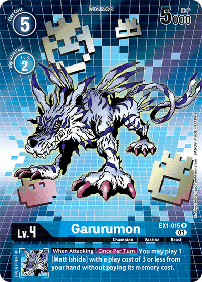 Garurumon (Alternate Art) - EX1-015 - Uncommon available at 401 Games Canada