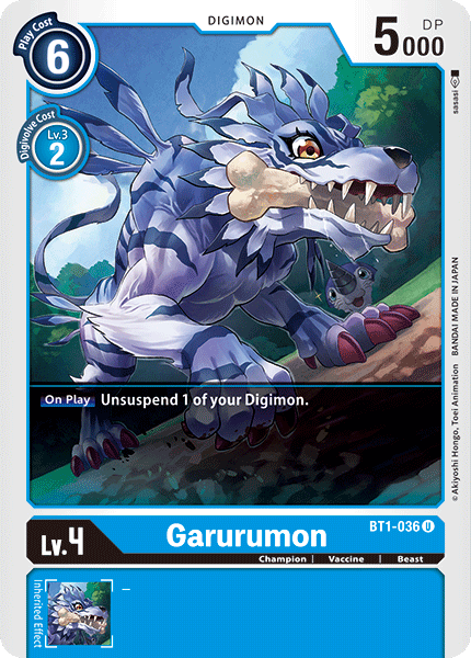 Garurumon - BT1-036 - Uncommon available at 401 Games Canada
