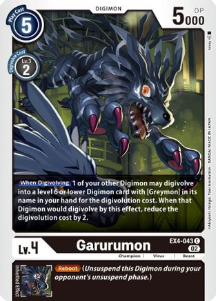 Garurumon - EX4-043 - Common available at 401 Games Canada