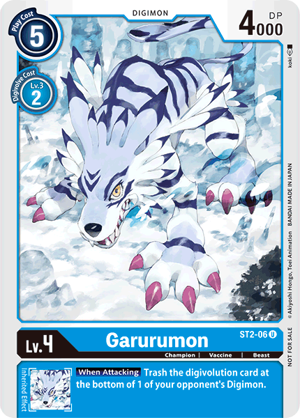 Garurumon (Tamer Party Promo Alternate Art) - ST2-06 - Promo available at 401 Games Canada