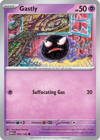 Gastly - 092/165 - Common available at 401 Games Canada